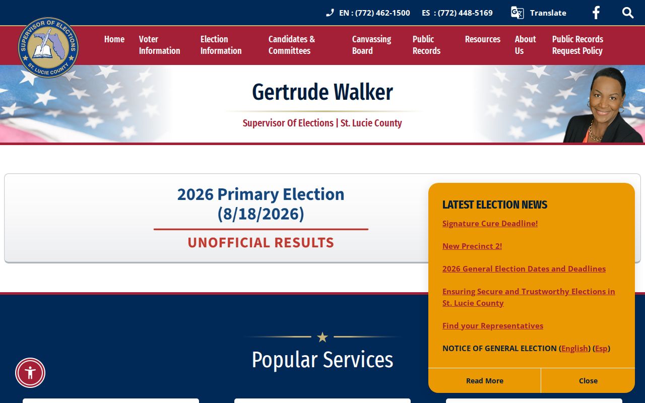 St. Lucie County residents directory voter information portal