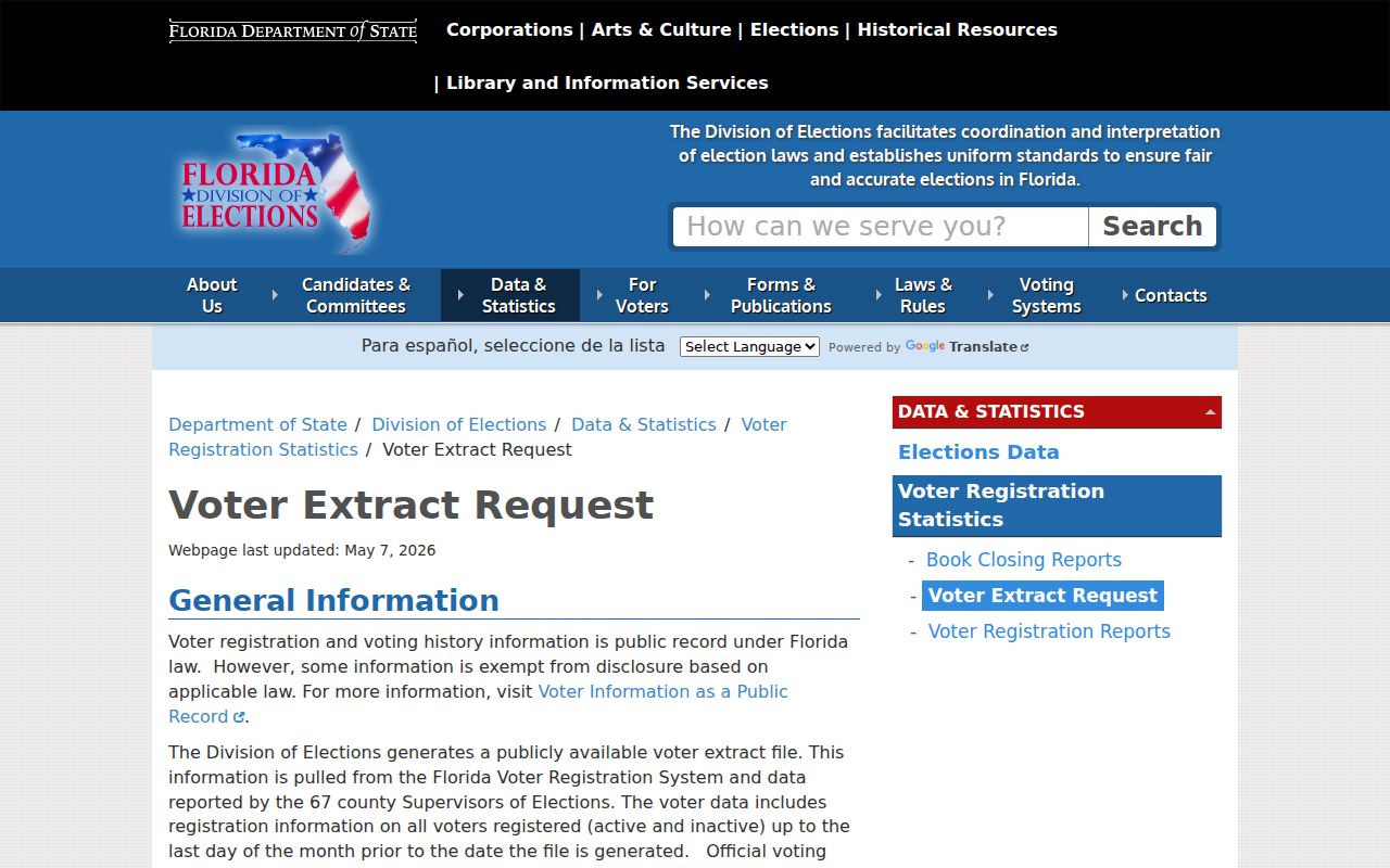 St. Lucie County neighbors Florida voter extract request